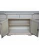 Credenza 4 porte 4 cassetti Legno grezzo 200x45x93