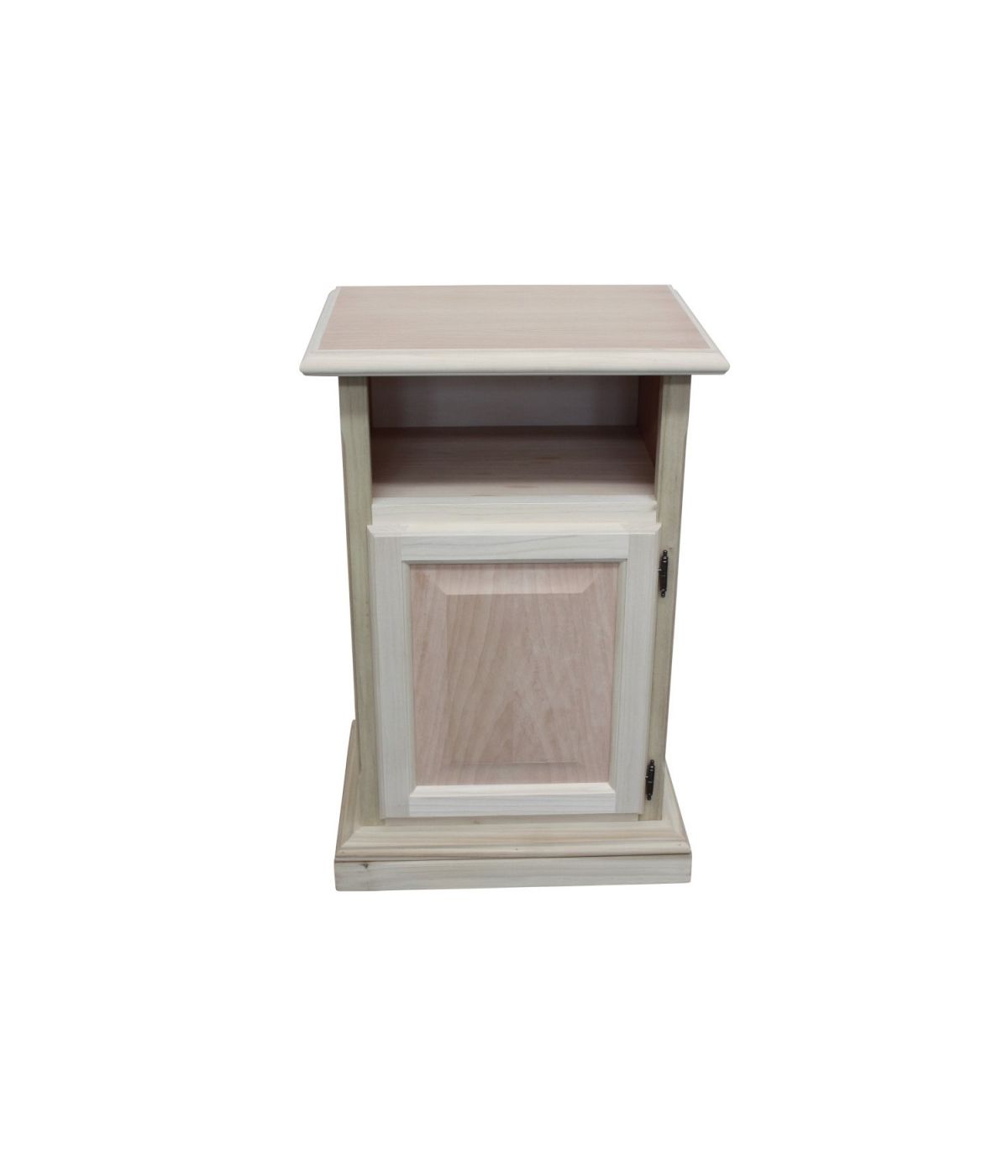 Comodino porta telefono 1 cassetto Legno grezzo 51x37x77