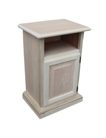 Comodino porta telefono 1 cassetto Legno grezzo 51x37x77