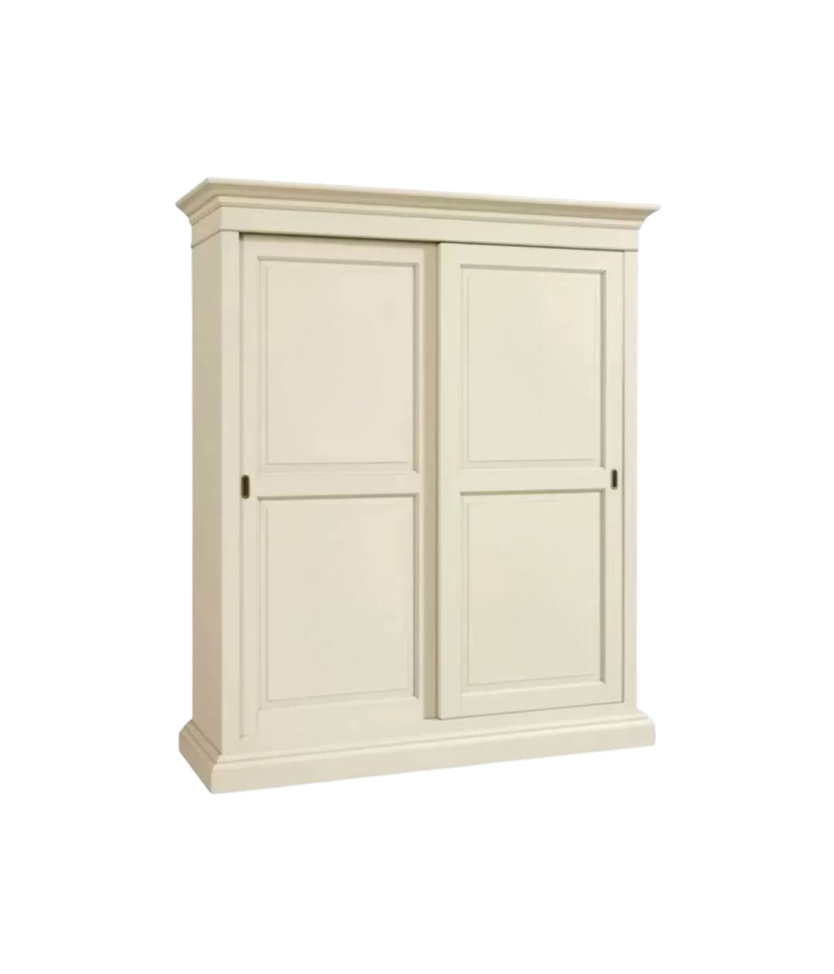 Armadio arte povera legno 2 ante scorrevoli avorio 183x67x214