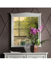 Specchiera rettangolare sagomata legno shabby vari colori 88x98x5