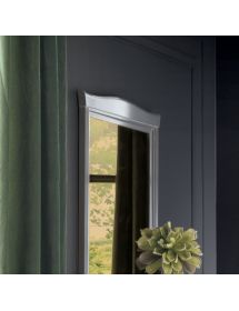 Specchiera rettangolare sagomata legno shabby vari colori 88x98x5