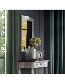Specchiera rettangolare sagomata legno shabby vari colori 88x98x5