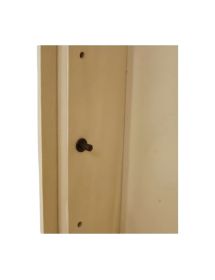 Vetrina classica 2 ante legno grezzo intagliata margherita L.155 P.48 H.215