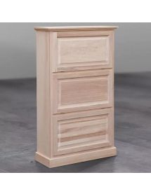 SCARPIERA CLASSICA IN LEGNO 3 RIBALTE GREZZO L.80 P.30 H.130 (1219)