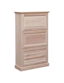 SCARPIERA CLASSICA IN LEGNO 3 RIBALTE GREZZO L.80 P.30 H.130 (1219)