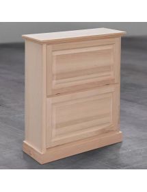 SCARPIERA CLASSICA IN LEGNO 2 RIBALTE GREZZO L.80 P.30 H.93 (1216)