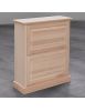 SCARPIERA CLASSICA IN LEGNO 2 RIBALTE GREZZO L.80 P.30 H.93 (1216)