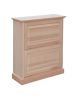 SCARPIERA CLASSICA IN LEGNO 2 RIBALTE GREZZO L.80 P.30 H.93 (1216)