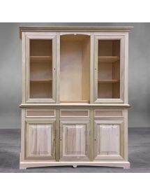 Cristalliera 3 Ante Arte Povera In Legno grezza L. 170 P.46 H.215