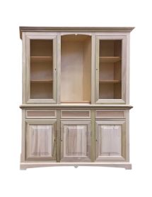 Cristalliera 3 Ante Arte Povera In Legno grezza L. 170 P.46 H.215