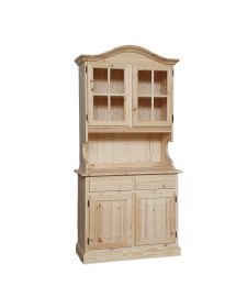 Cristalliera 2 ante legno di pino massello grezzo L.105 P.42 H.205