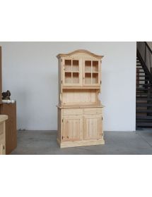 Cristalliera 2 ante legno di pino massello grezzo L.105 P.42 H.205