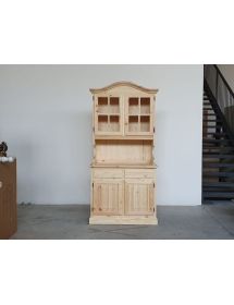 Cristalliera 2 ante legno di pino massello grezzo L.105 P.42 H.205