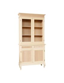 Cristalliera 2 ante legno arte povera grezzo L.105 P.42 H.205