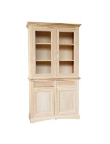 Cristalliera 2 ante legno arte povera goccia grezzo L.117 P.46 H.220