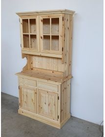 Cristalliera 2 ante legno di pino massello grezzo L.102 P.43 H.195