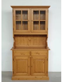 Cristalliera 2 ante legno di pino massello grezzo L.102 P.43 H.195