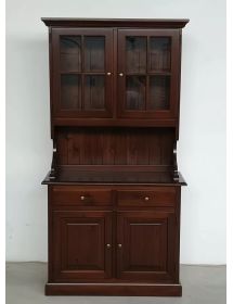 Cristalliera 2 ante legno di pino massello grezzo L.102 P.43 H.195