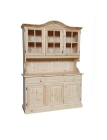 Cristalliera 3 ante legno di pino massello grezzo L.147 P.43 H.205