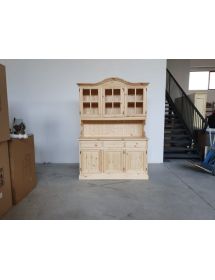 Cristalliera 3 ante legno di pino massello grezzo L.147 P.43 H.205