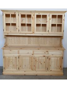 Cristalliera 4 ante legno di pino massello grezzo L.192 P.43 H.195