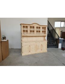 Cristalliera 4 ante legno di pino massello grezzo L.192 P.43 H.205