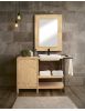 MOBILE BAGNO COMPLETO INDUSTRIAL CORTINA LEGNO ABETE 132X54X83