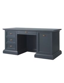 Scrivania classica 4 cassetti 1 porta legno grigio 170X80x80