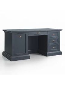 Scrivania classica 4 cassetti 1 porta legno grigio 170X80x80