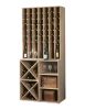 Cantinetta porta bottiglie Legno abete grigio chiaro venato 92x35/50x210