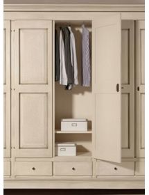 Armadio 6 porte classico in legno shabby vari colori 300x61x240