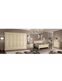 Camera da letto completa legno shabby chic avorio patinato