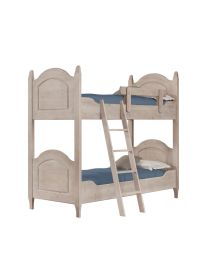 Letto a castello legno abete grigio chiaro venato 93x205x186