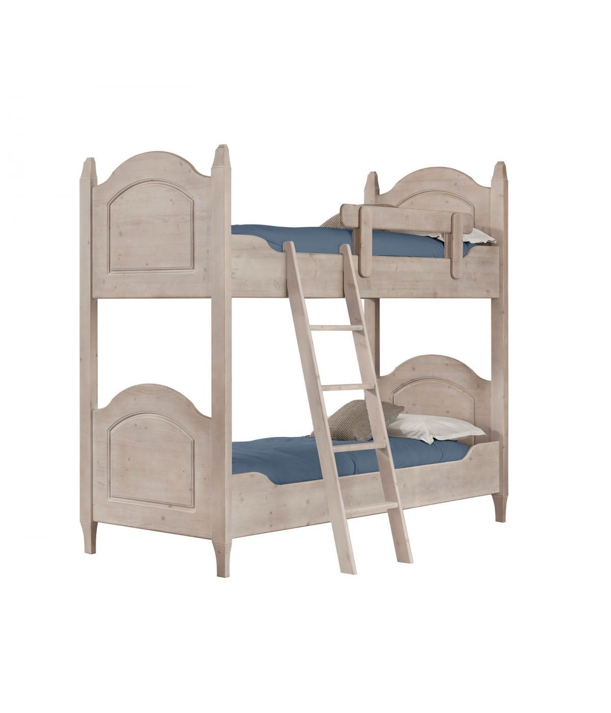 Letto a castello legno abete grigio chiaro venato 93x205x186