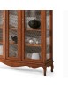 MOBILI 2G - VETRINA IN LEGNO MASSELLO 2 PORTE VETRI CURVI ANTERIORI MISURA L.159 P.47 H.212
