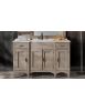Mobile bagno completo legno shabby grigio 129x61x84 CM