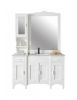 Mobile bagno completo legno shabby bianco 129x61x84 CM