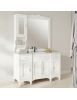 Mobile bagno completo legno shabby bianco 129x61x84 CM