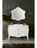 Mobile bagno completo legno shabby bianco 117x54x83 CM