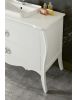 Mobile bagno completo legno shabby bianco 117x54x83 CM