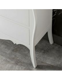 Mobile bagno completo legno shabby bianco 117x54x83 CM