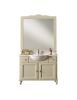 Mobile bagno 2 porte 2 cassetti legno shabby avorio 108x50x86