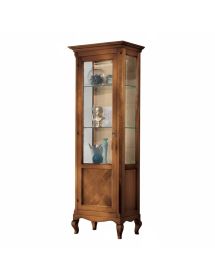 Vetrina classica 1 anta apertura DX Legno intarsio bassano 73X43X207