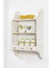 PENSILE COUNTRY 3 CASSETTI 3 RIPIANI LEGNO BIANCO INVECCHIATO 70X23X102