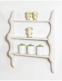 PENSILE COUNTRY 3 RIPIANI LEGNO BIANCO INVECCHIATO 70X20X92