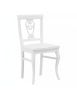 Sedia classica seduta legno bianco 48x54x94