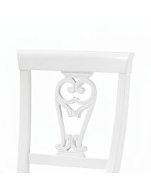 Sedia classica seduta legno bianco 48x54x94