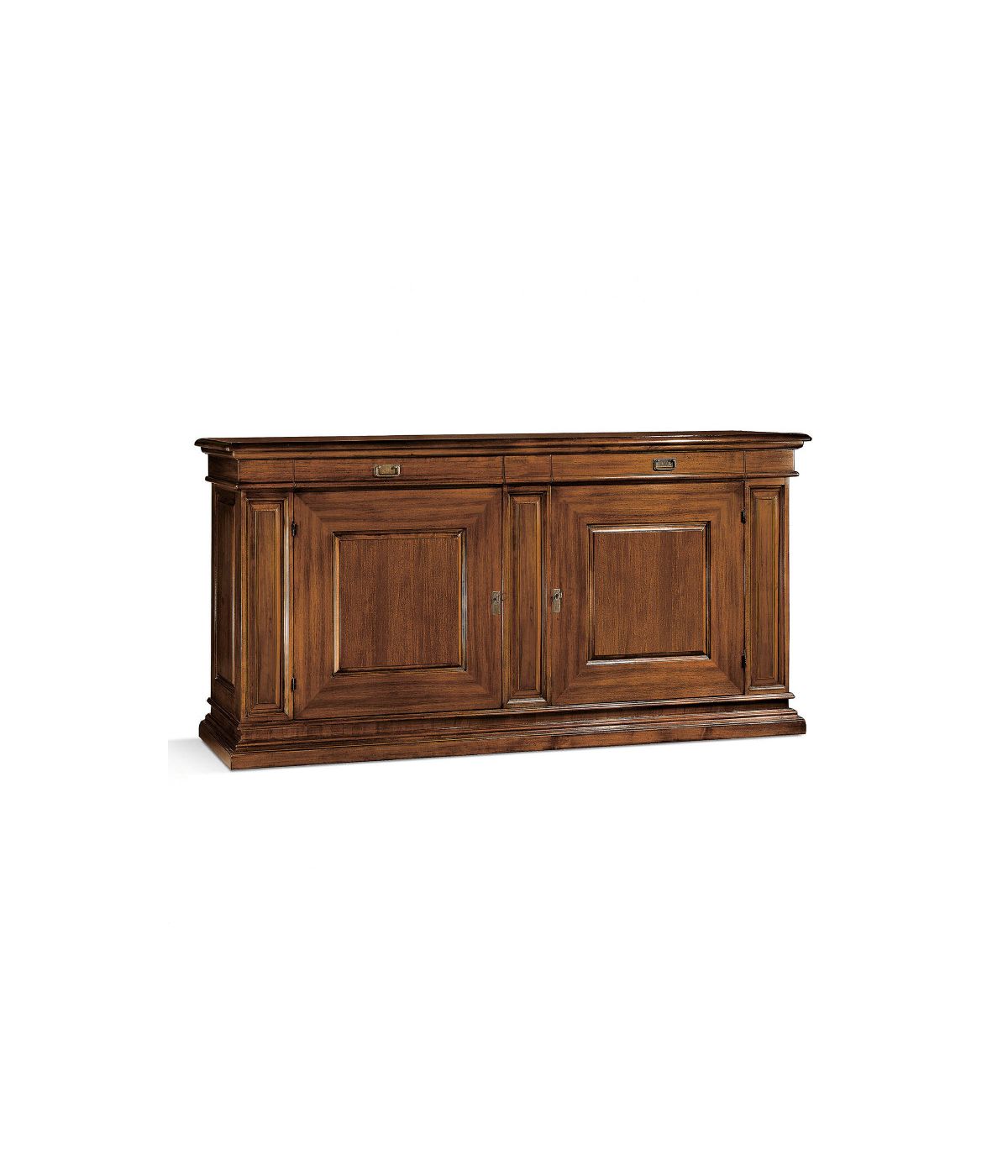MADIA CREDENZA 2 PORTE IN LEGNO TINTA NOCE L.213 P.55 H.115