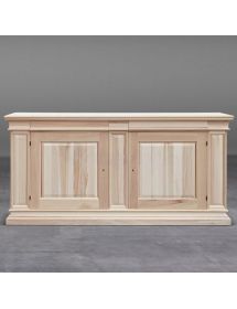 Credenza 2 porte 2 cassetti Legno grezzo 230x57x113